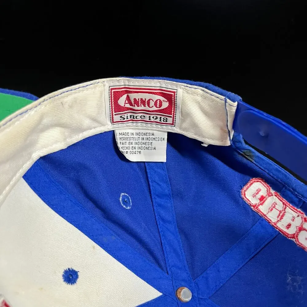 Vintage ANNCO‎ Chicago Cubs Blue SnapBack Hat Cap Preowned